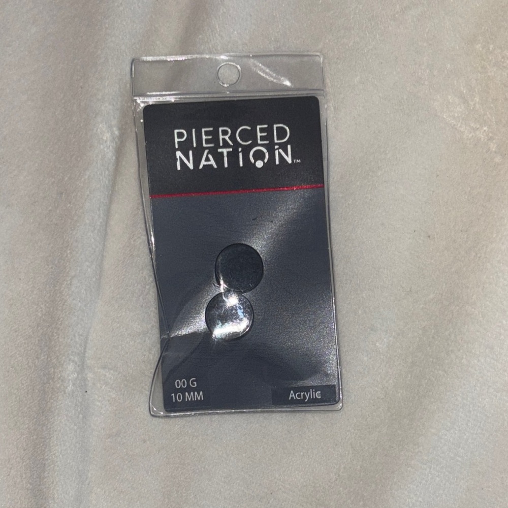 Pierced Nation Black Acrylic Plugs